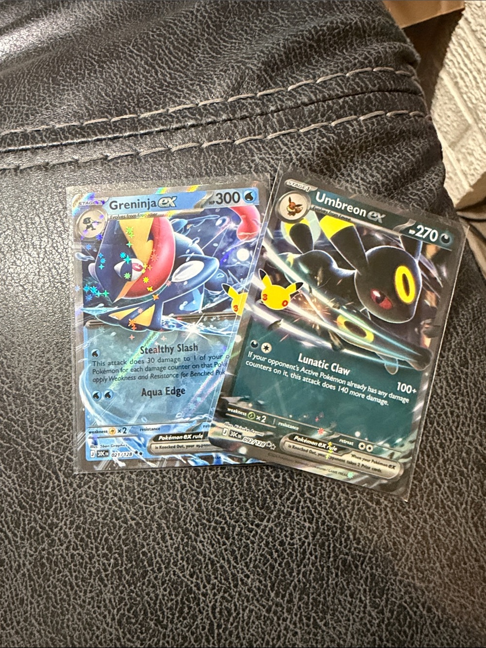 Pokemon Greninja ex & Umbreon ex Holographic Cards - Blue/Black